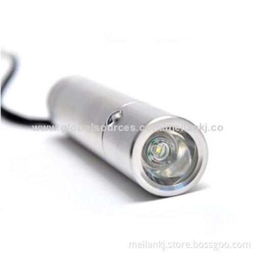 Waterproof LED torch, all stainless steel, can aid by hitting the glass window, 2600mAh power bank